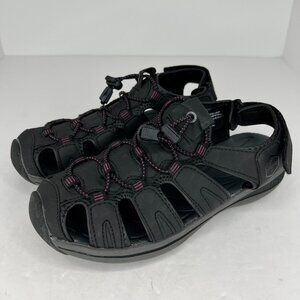 Khombu Womens 117929 Ashley Black Footbed Quick Dry Water Sport Size 8 M Sandals